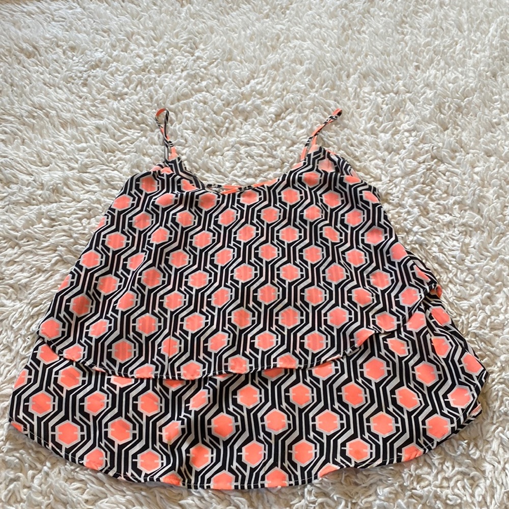 Cami strap printed tank top